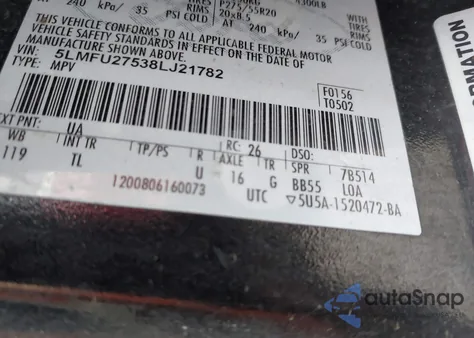 2008 Lincoln Navigator z USA, uszkodzony, nr VIN 5LMFU27538LJ21782